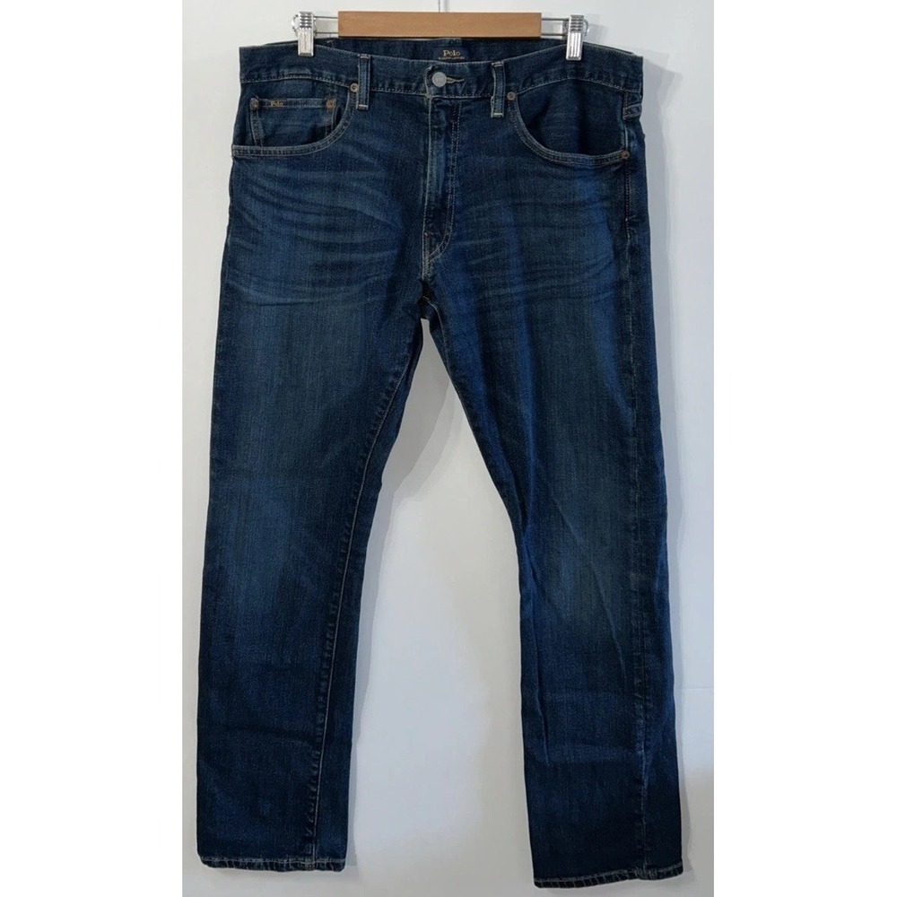 Mens Polo Ralph Lauren Varick Slim Straight Jeans Sz 36 36x32 Stretch